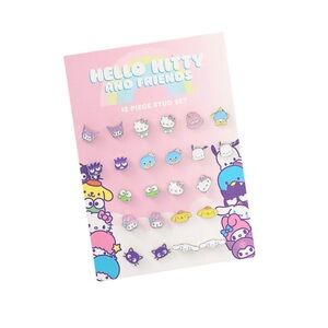 Hello Kitty Sanrio and Friends 12-Piece Stud Earring Set Officially Licensed